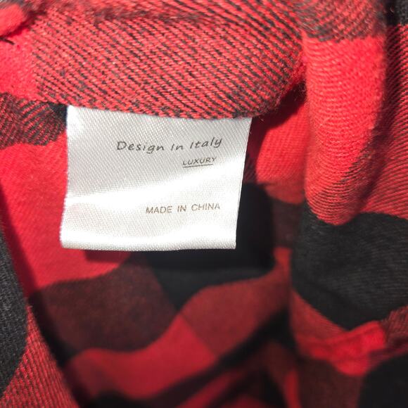 Design In Italy Men's Flannel Shirt. Size Medium - Picture 4 of 5